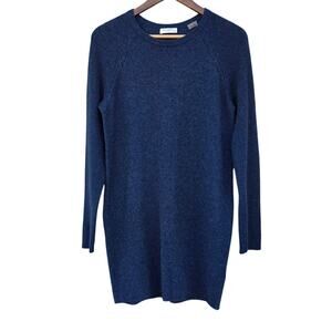 Equipment Femme Cashmere Crew Neck Tunic Sweater Navy Blue Size M